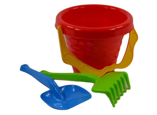 Komplet łopatka 30 cm grabki 25 cm + wiaderko