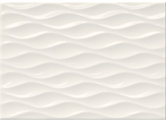 Płytka ścienna TANIA WHITE GLOSSY STRUCTURE 25 x 35 