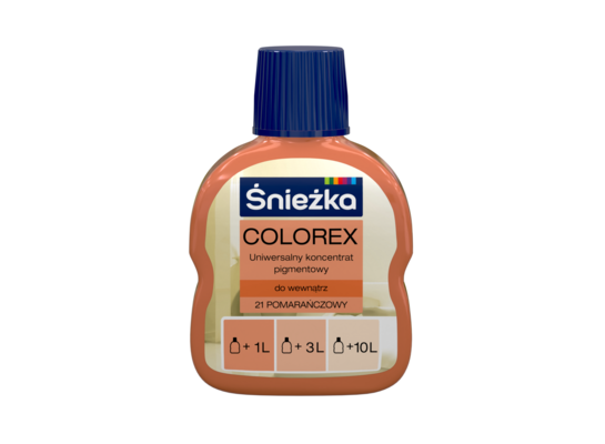 Colorex - Uniwersalny koncentrat pigmentowy 21-pomarańczowy 100 ml Śnieżka