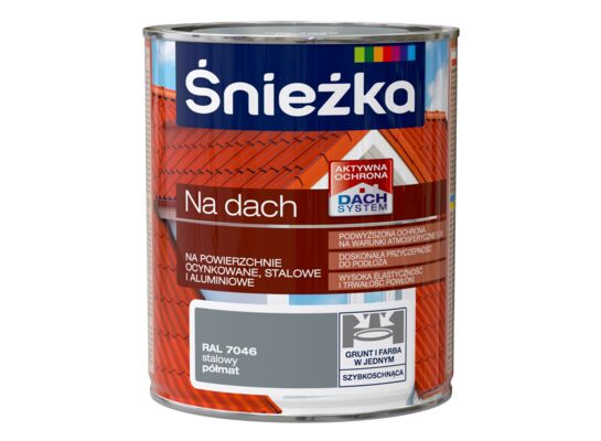 Farba na dach stalowy RAL7046 0,75 l Śnieżka