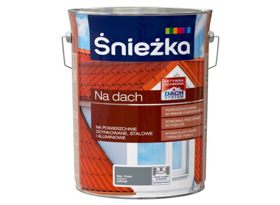 Farba na dach stalowy RAL7046 5 l Śnieżka