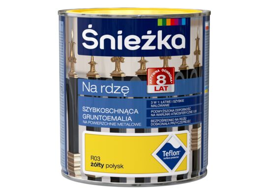 Gruntoemalia na rdzę żółty połysk R03 0,65 l Śnieżka