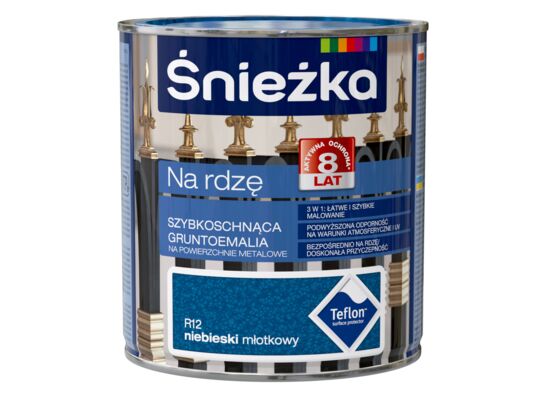 Gruntoemalia na rdzę niebieski R12 Efekt Młotkowy 0,65 l Śnieżka