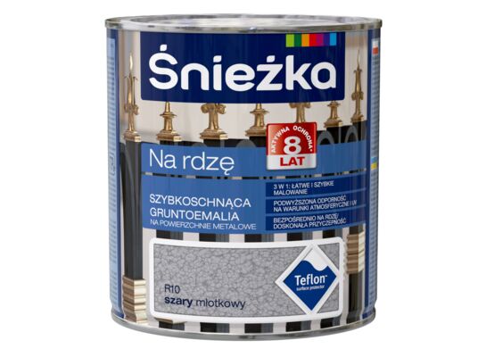 Gruntoemalia na rdzę szary R10 Efekt Młotkowy 0,65 l Śnieżka