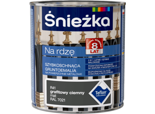 Gruntoemalia na rdzę grafitowy ciemny R41 Mat 0,65 l Śnieżka