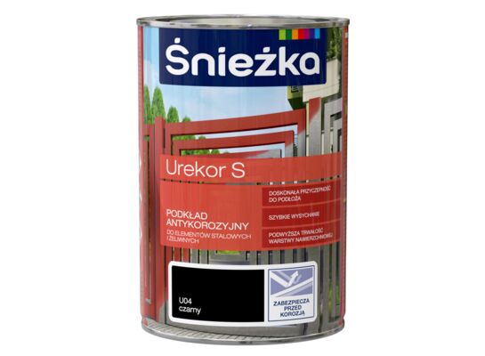 Podkład antykorozyjny Urekor S U04 czarny 1 l Śnieżka