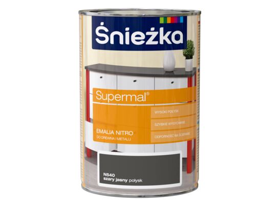 Supermal Emalia Nitro szary jasny N540 1 l Śnieżka