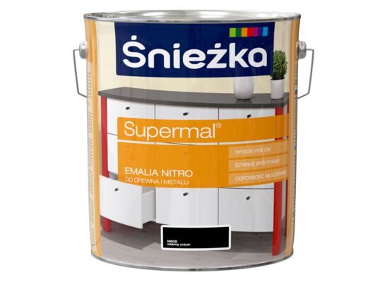 Supermal Emalia Nitro czarny N505 10 l Śnieżka