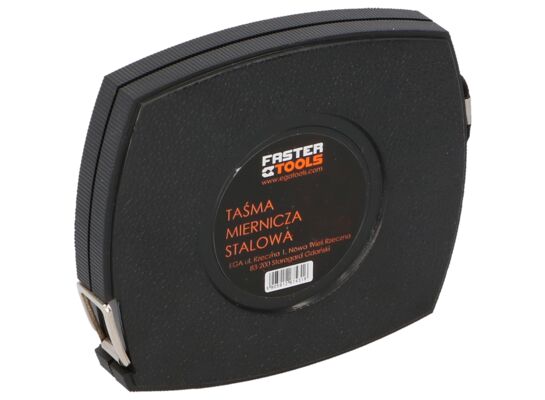 Taśma miernicza stalowa 10 m x 10 mm FASTER TOOLS