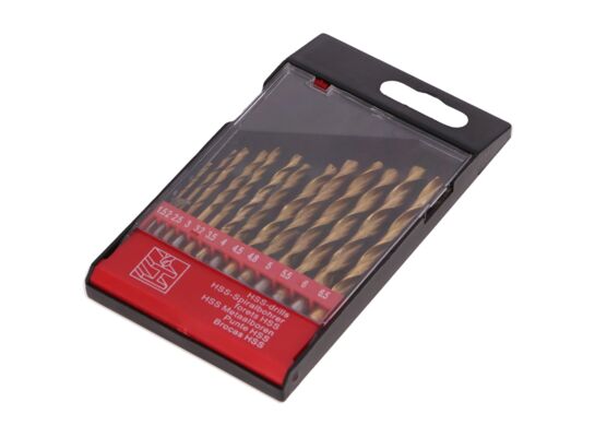 Wiertła tytanowe do metalu - zestaw 13 szt. FASTER TOOLS