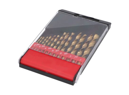 Wiertła tytanowe do metalu - zestaw 13 szt. FASTER TOOLS