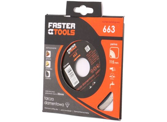 Tarcza diamentowa ciągła 115 x 22,2 mm FASTER TOOLS