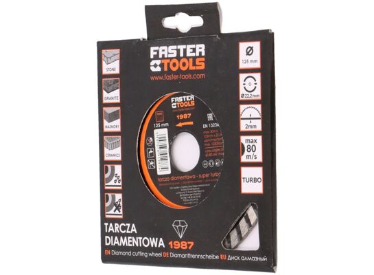 Tarcza diamentowa Super turbo 125 x 22,2 mm FASTER TOOLS