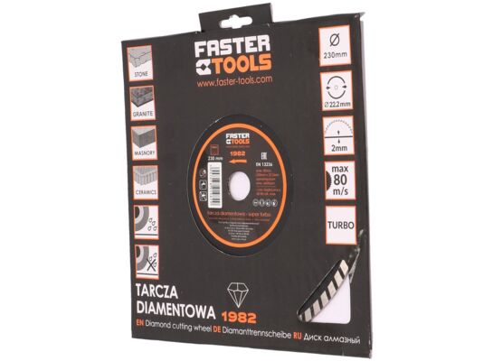 Tarcza diamentowa Super turbo 230 x 22,2 mm FASTER TOOLS