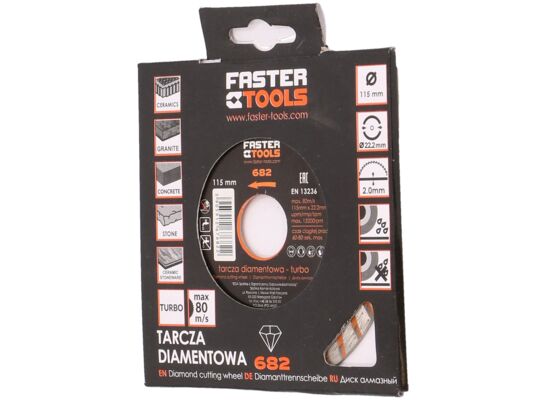 Tarcza diamentowa turbo 115 x 22,2 mm FASTER TOOLS