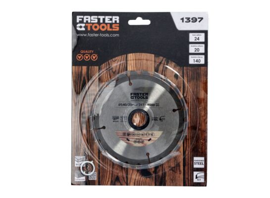 Tarcza widiowa do drewna 140 x 20 mm 24z. FASTER TOOLS