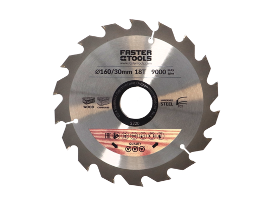 Tarcza widiowa do drewna 160 x 30 mm 18z. FASTER TOOLS