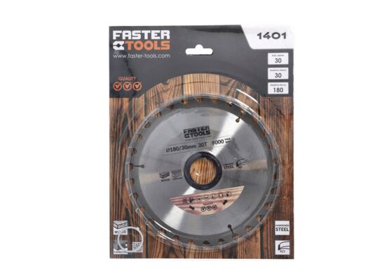 Tarcza widiowa do drewna 180 x 30 mm 30z. FASTER TOOLS