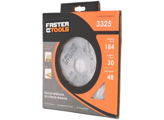 Tarcza widiowa do drewna 184 x 30 mm 36z. FASTER TOOLS