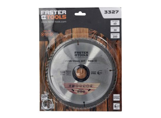 Tarcza widiowa do drewna 200 x 30 mm 60z. FASTER TOOLS