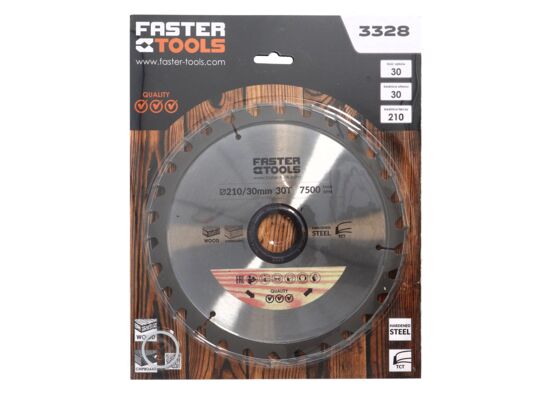 Tarcza widiowa do drewna 210 x 30 mm 30z. FASTER TOOLS