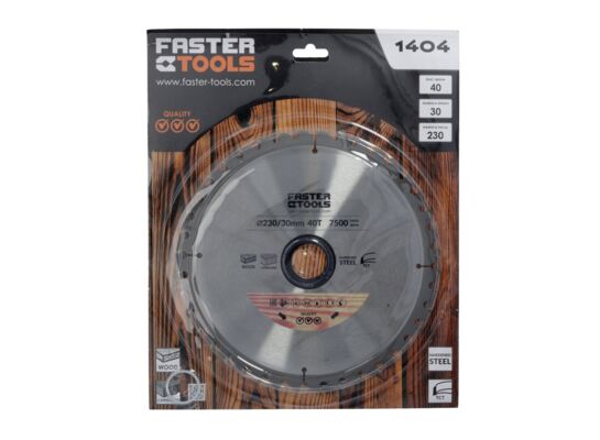 Tarcza widiowa do drewna 230 x 30 mm 40z. FASTER TOOLS