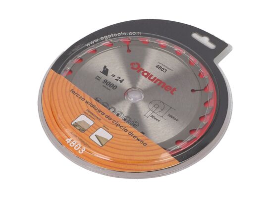 Tarcza widiowa do drewna 160 x 20 mm 24z. DRAUMET