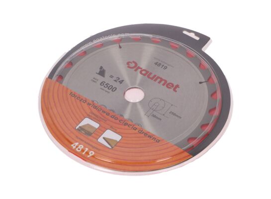 Tarcza widiowa do drewna 250 x 30 mm 24z. DRAUMET