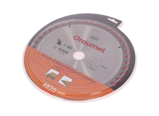 Tarcza widiowa do drewna 250 x 30 mm 40z. DRAUMET