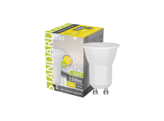Żarówka LED ORO-GU10-D35-1,8W-WW