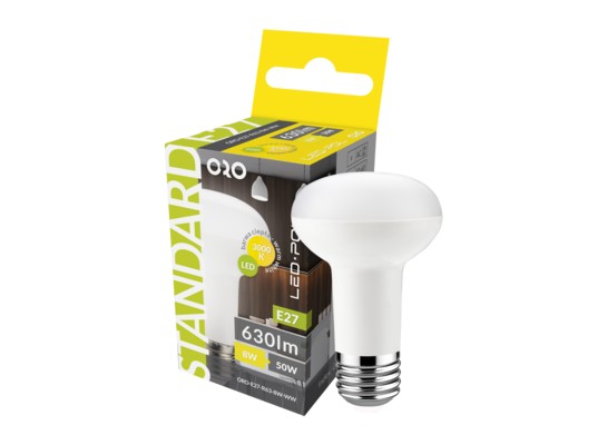 Żarówka LED ORO-E27-R63-8W-WW