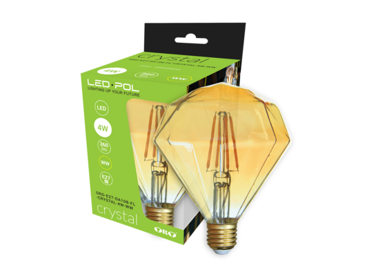 Żarówka Filament LED ORO-E27-DA108-FL-CRYSTAL-4W-WW