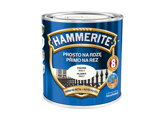 Farba Prosto Na Rdzę Biały Połysk 0,7 l Hammerite