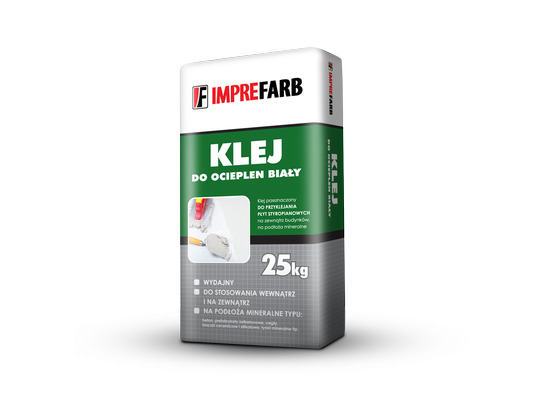 Klej do ociepleń biały 25 kg Imprefarb