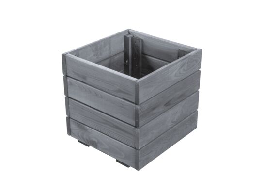 Kwietnik drewniany 40 x 39 x 40 cm szary