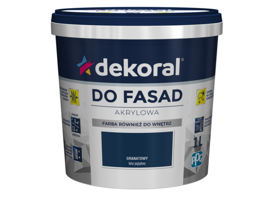 Farba DO FASAD Granatowy 1 l Dekoral