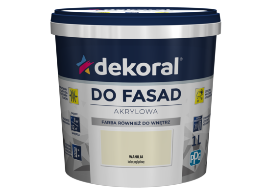 Farba DO FASAD Wanilia 1 l Dekoral