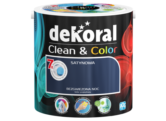 Farba lateksowa Clean&Color bezgwiezdna noc 2,5 l Dekoral