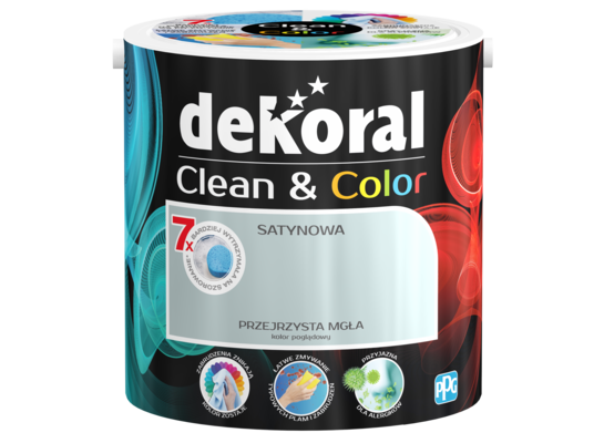 Farba lateksowa Clean&Color przejrzysta mgła 2,5 l Dekoral