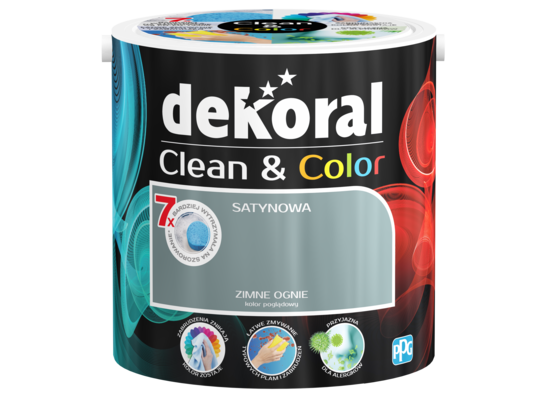 Farba lateksowa Clean&Color zimne ognie 2,5 l Dekoral