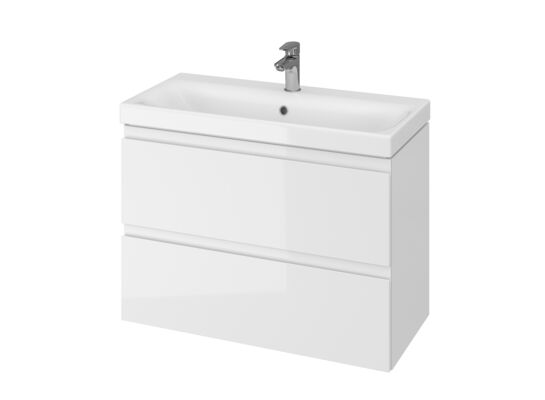 Set Moduo slim 80 biały dsm (szafka + umywalka)