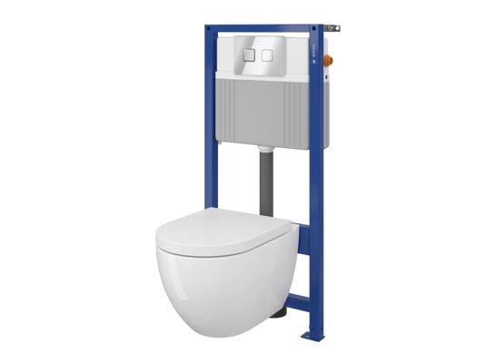 Zestaw podtynkowy WC B198 System 51 pneu mz co slim dur przy kw chr bł Bari Cersanit