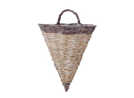 Stożek wiklinowy na ścianę