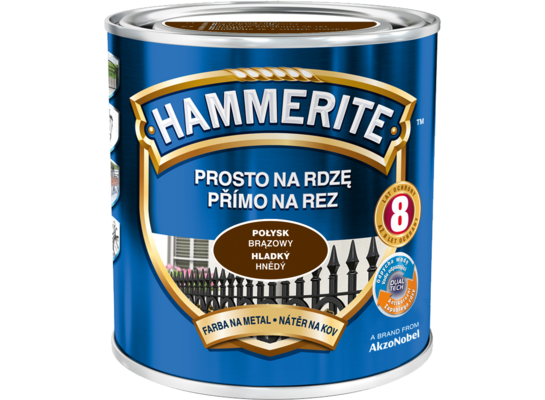 Farba Prosto Na Rdzę Brązowy Połysk 0,25 l Hammerite