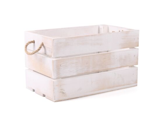 Drewniana skrzyneczka z uchwytami