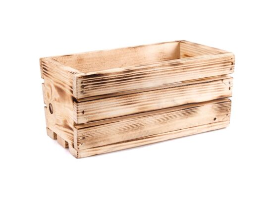 Skrzynka drewniana jasnobrązowa