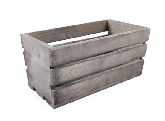 Skrzynka drewniana szara