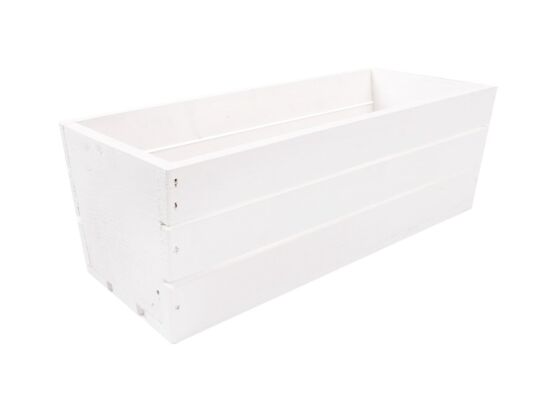 Skrzynka drewniana biała