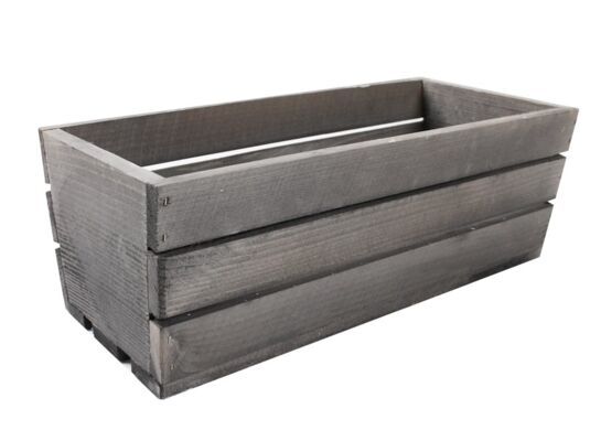 Skrzynka drewniana szara