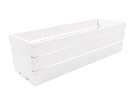 Skrzynka drewniana biała